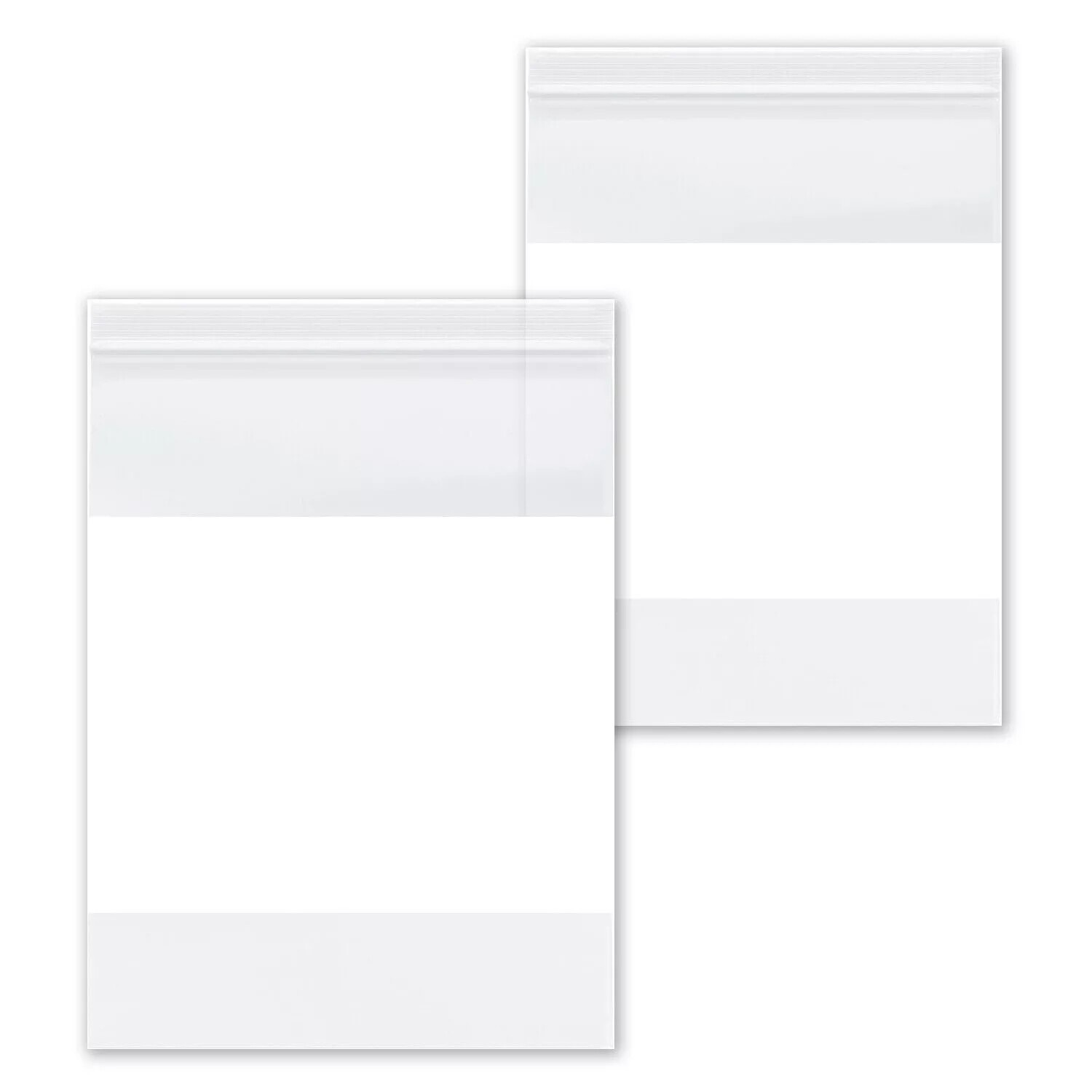 4 Mil White Block Clear Zipper Lock Bags Plastic Reclosable Bags 1000-10000