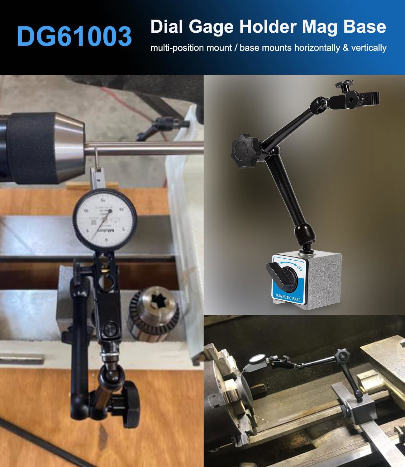 Replace for Noga Upgrade Version DG61003 Regular Duty Dial Gage Holder Mag Base