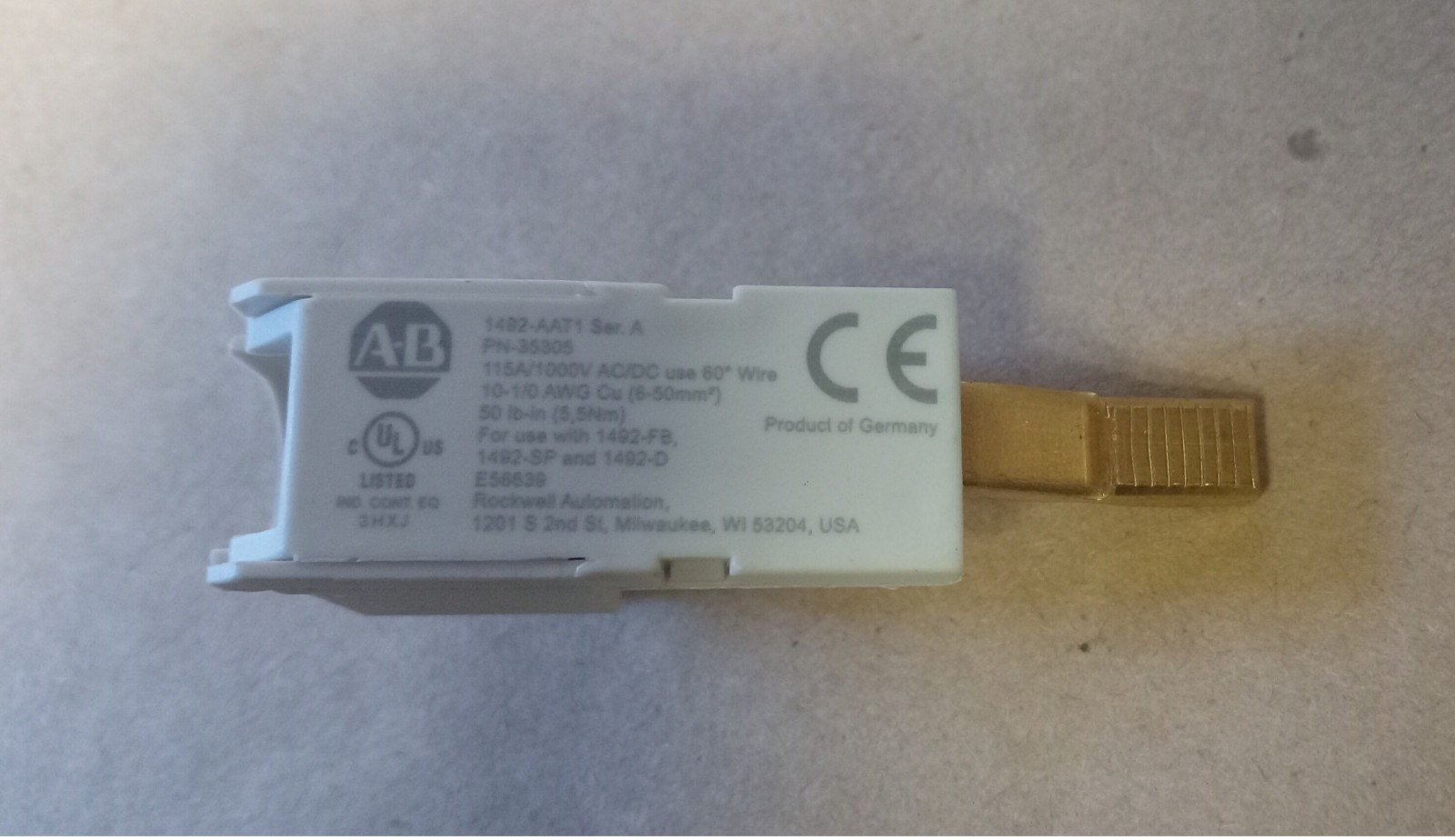 Allen Bradley 1492-AAT1 Terminals SER A New