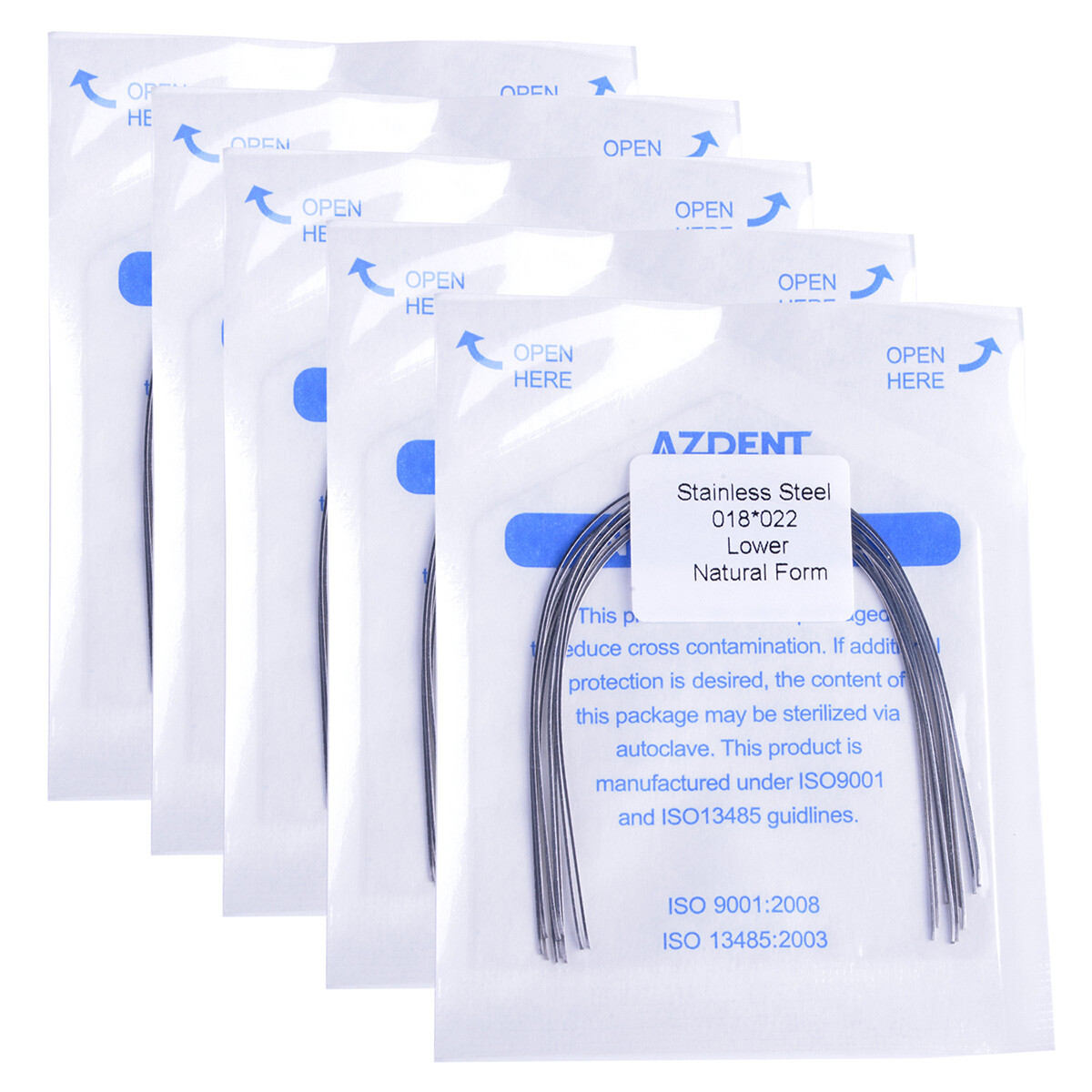 AZDENT Dental Orthodontic Stainless steel Arch Wire (rectangular) Natural Form