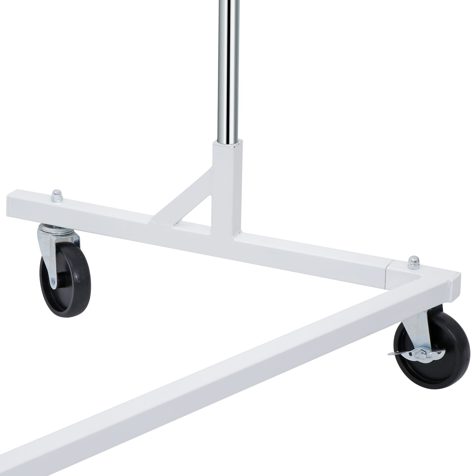 2PCS Heavy Duty Clothes Rack Rolling Garment Z Clothing Rack W/Lockable Casters