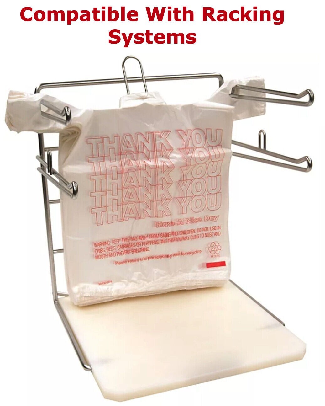 Small T-Shirt Carry-Out Bags Thank You Shopping Bags 7″ x 5″ x 15″ (2,000 ct.)
