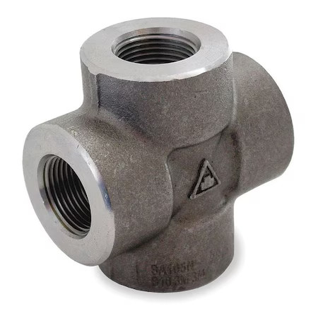 Zoro Select 1Mmz8 Cross Cross, 2″ Pipe, Fnpt, Black Forged Steel, Class 3000,