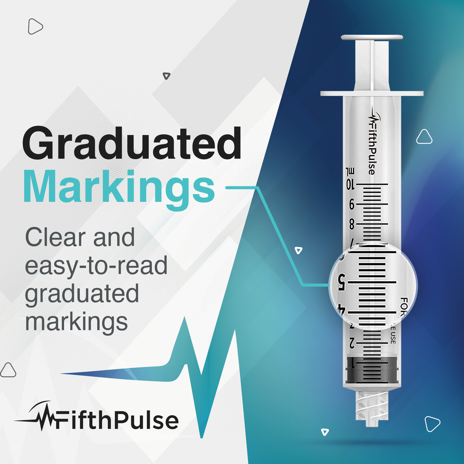 FifthPulse 75mL Syringe Luer Lock (NO Needle) – Dispensing, Sterile – 25-Pack