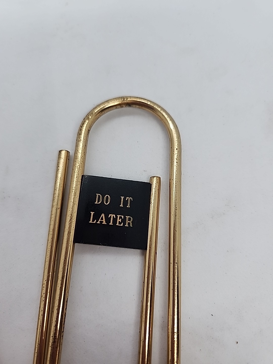 Paperclips 5.75″ Extra Large Paper Clips Sturdy Gold Tone Do It Now Do It Later