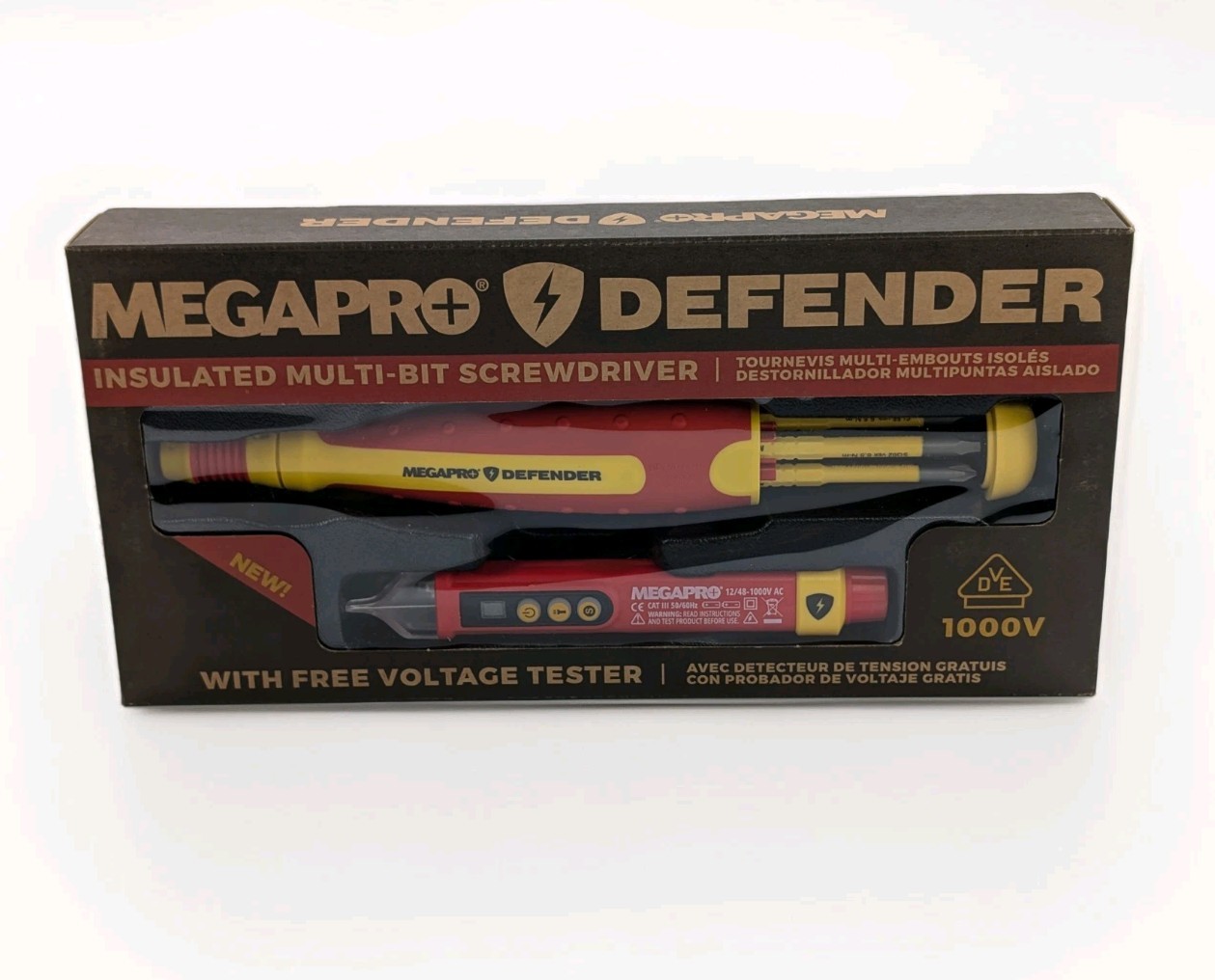 MEGAPRO 6-in-1 Insulated Multi-bit Screwdriver | VDE Certified | 1000V Pro