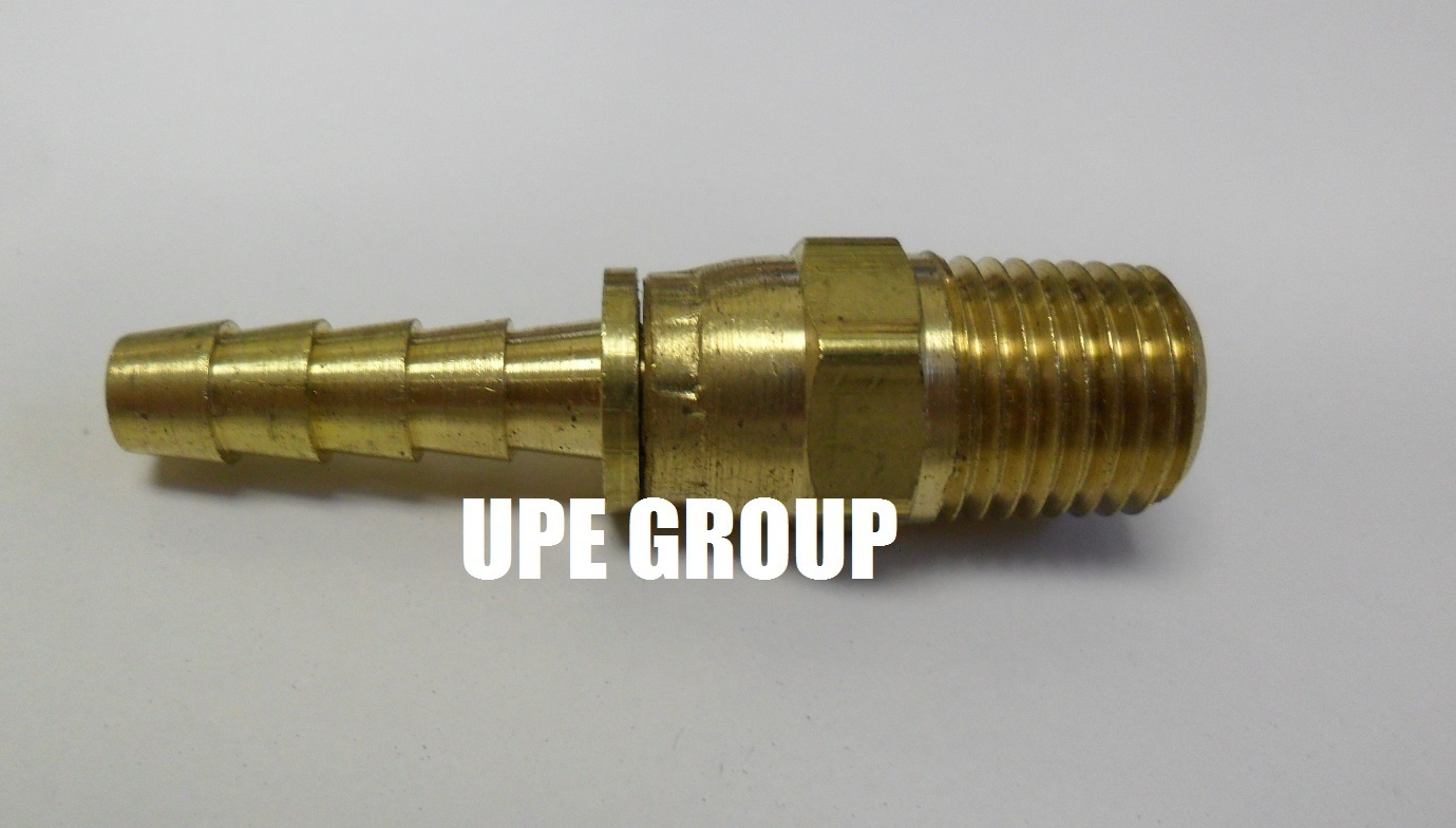 (10 PACK) 1/4 SWIVEL HOSE BARB X 1/4 MALE NPT Brass Fitting Gas Fuel Water Air
