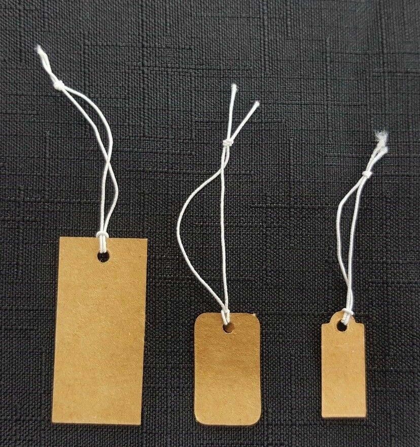 Elastic String Price Tags, Stretchy Strings Jewelry Price Label 100 Pieces