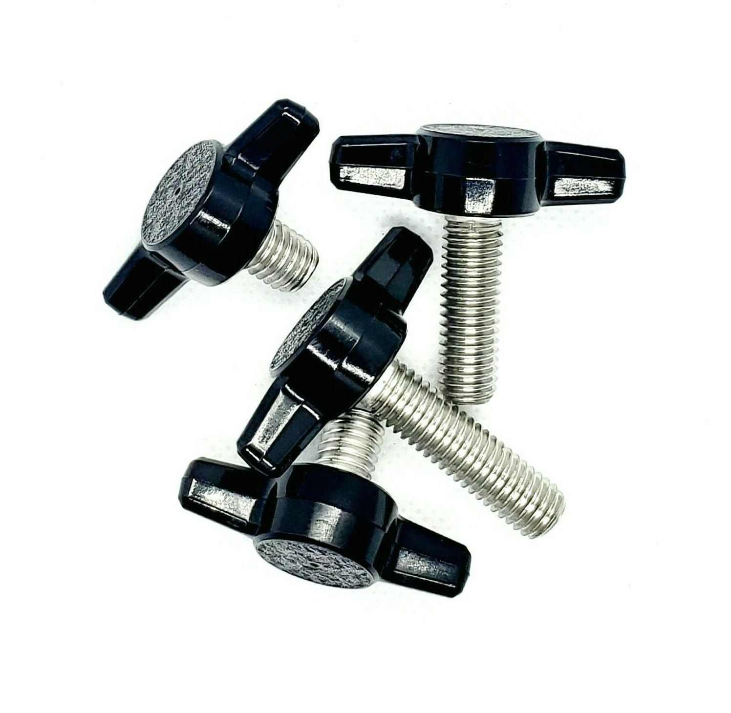 M8 x 1.25 Thumb Screw T Bolts Black Butterfly Tee Wing Knob Plastic Cap 8mm
