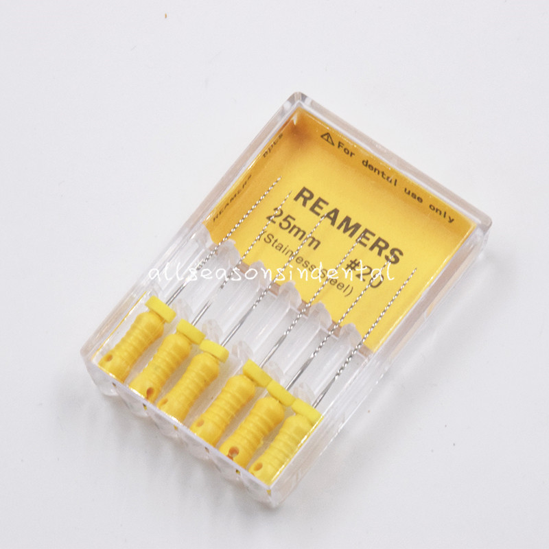 Stainless Steel Dental 25mm #06-#40 REAMERS Endodontic Root Canal File Hand Use