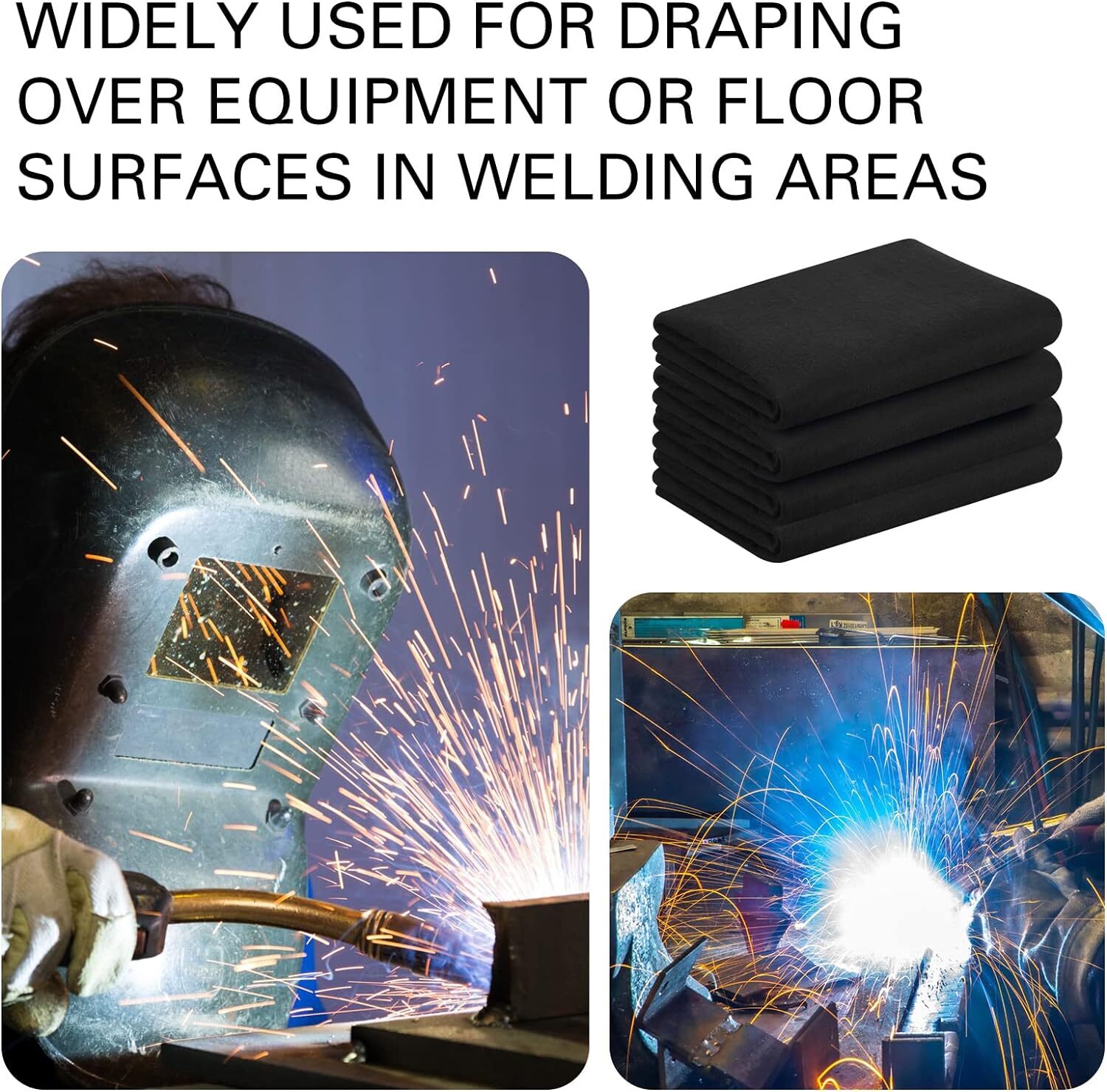 High Temp Carbon Fiber Welding Blanket Protect Work Area from Sparks Splatter