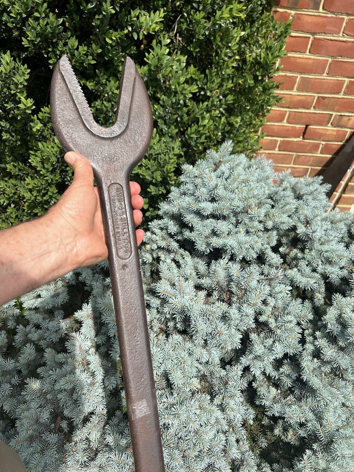 VINTAGE JUMBO 24″ LONG J.H.WILLIAMS & Co. No. 4 1/2 BULL DOG ALLIGATOR WRENCH