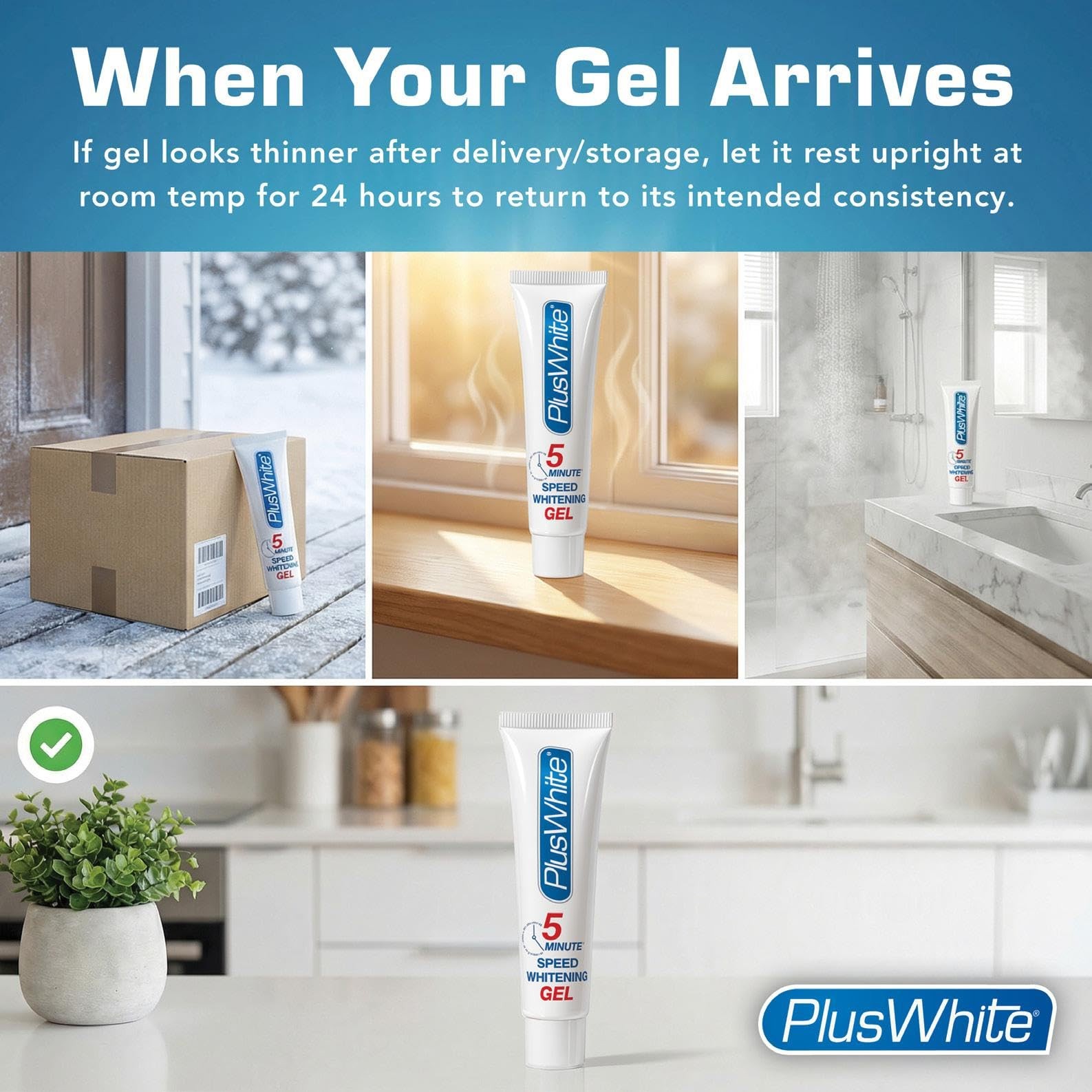 Plus White Speed Whitening Gel – Works in 5 Minutes – 2 Fl Oz (Pack of 2)