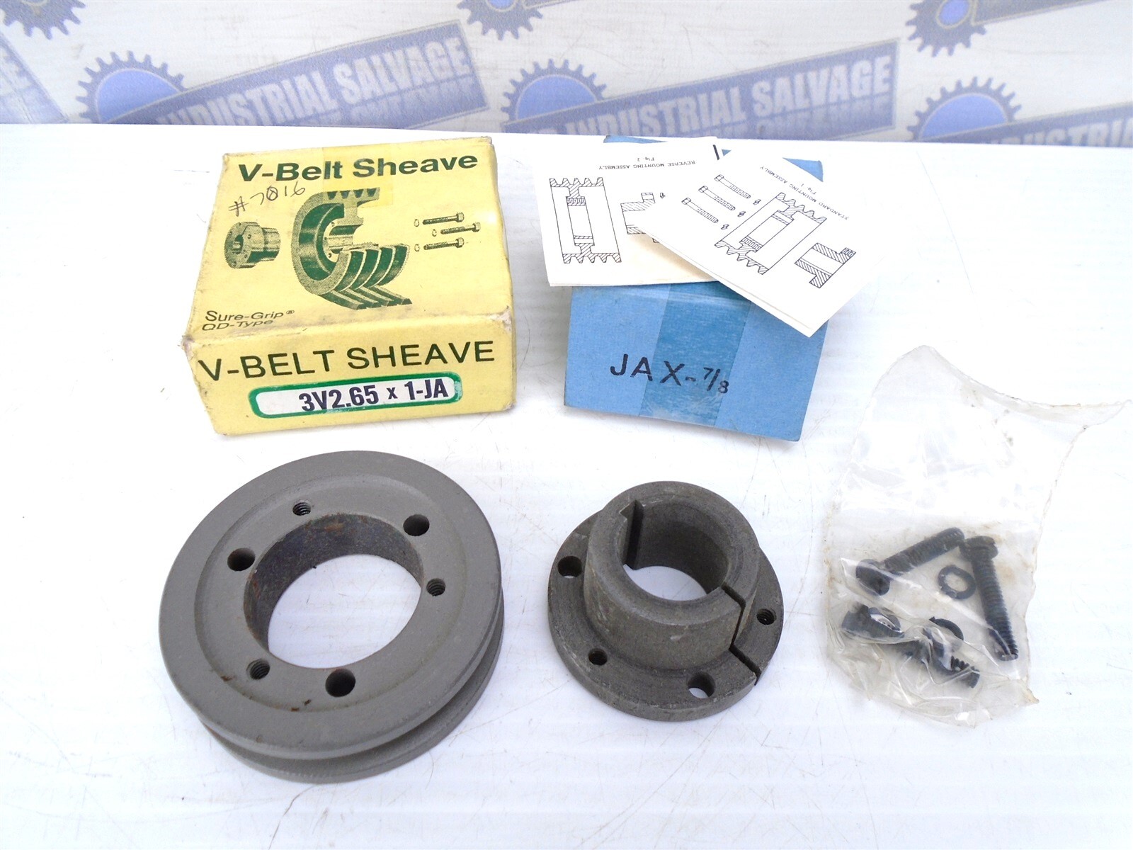 TB Woods – 3V2651 3V2.65X1-JA ULTRA-V Sheave & JAX-7/8 Bushing – (NEW in BOX)
