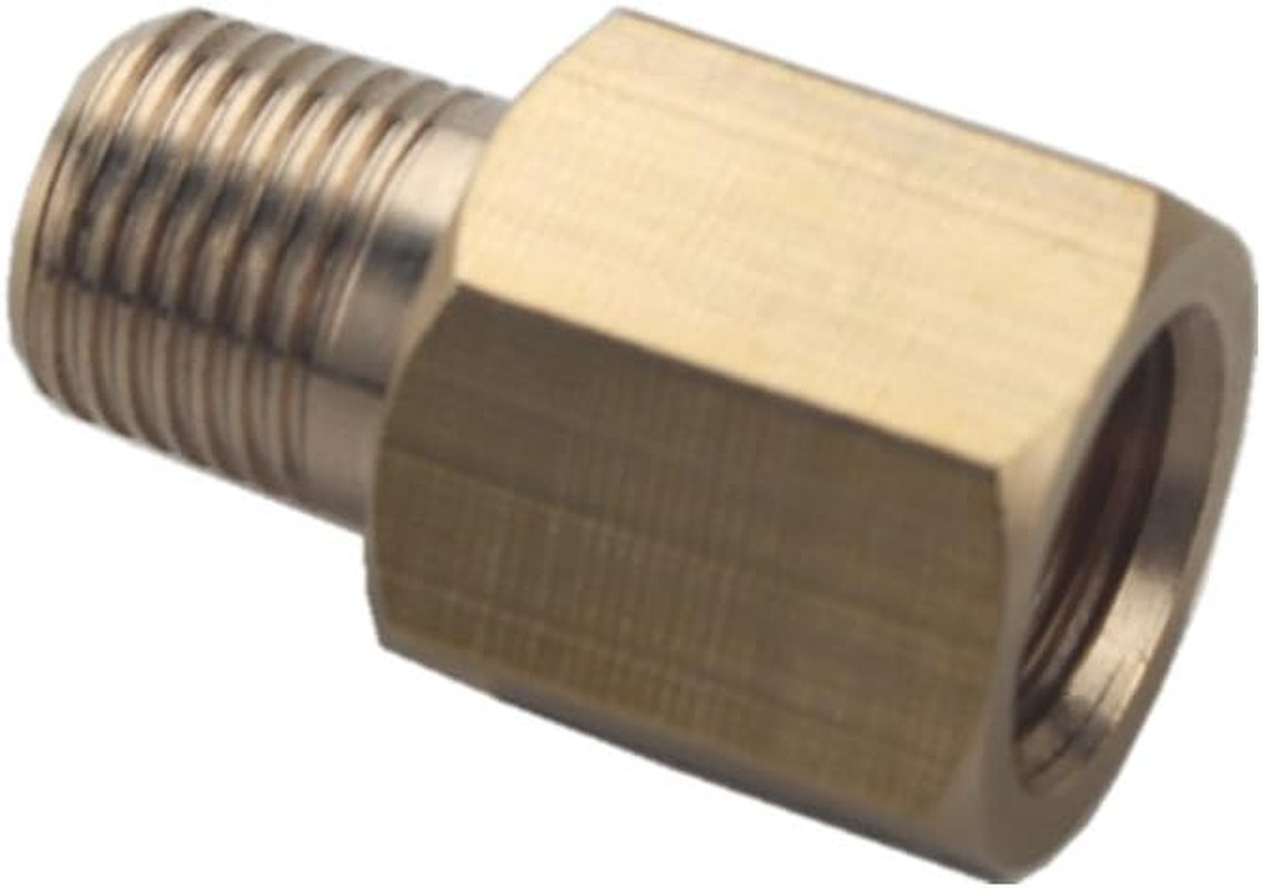 Dewhel Brass 1/8 NPT Female to 1/8 BSPT Male Gauge Sensor Sender Thread Adapter