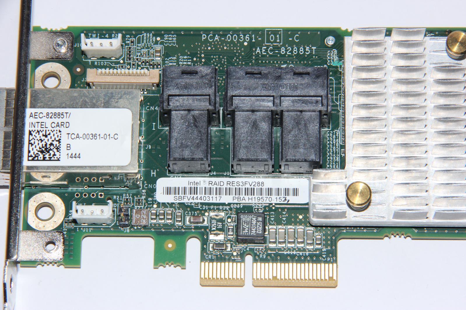 INTEL RES3FV288 36-Port SAS/SATA 12Gb/s PCIe RAID Expander Card