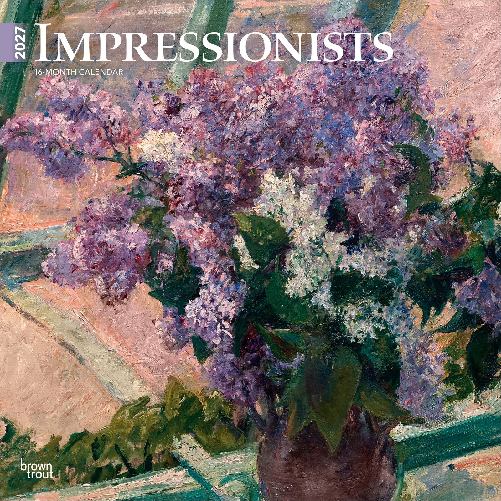 Impressionists | 2027 12×24″ (Hanging) Monthly Wall Calendar | Plastic-Free