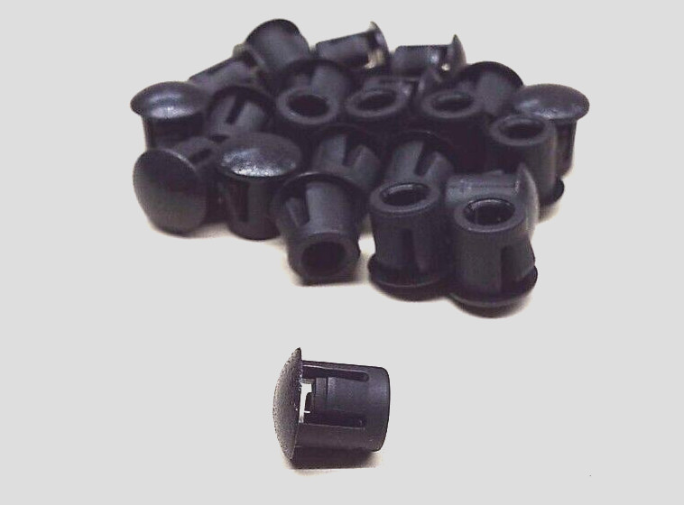 x25 ESSENTRA 62MP0250 1/4″ HOLE CAP DOME PLUG BLACK PLASTIC NYLON HEYCO STYLE