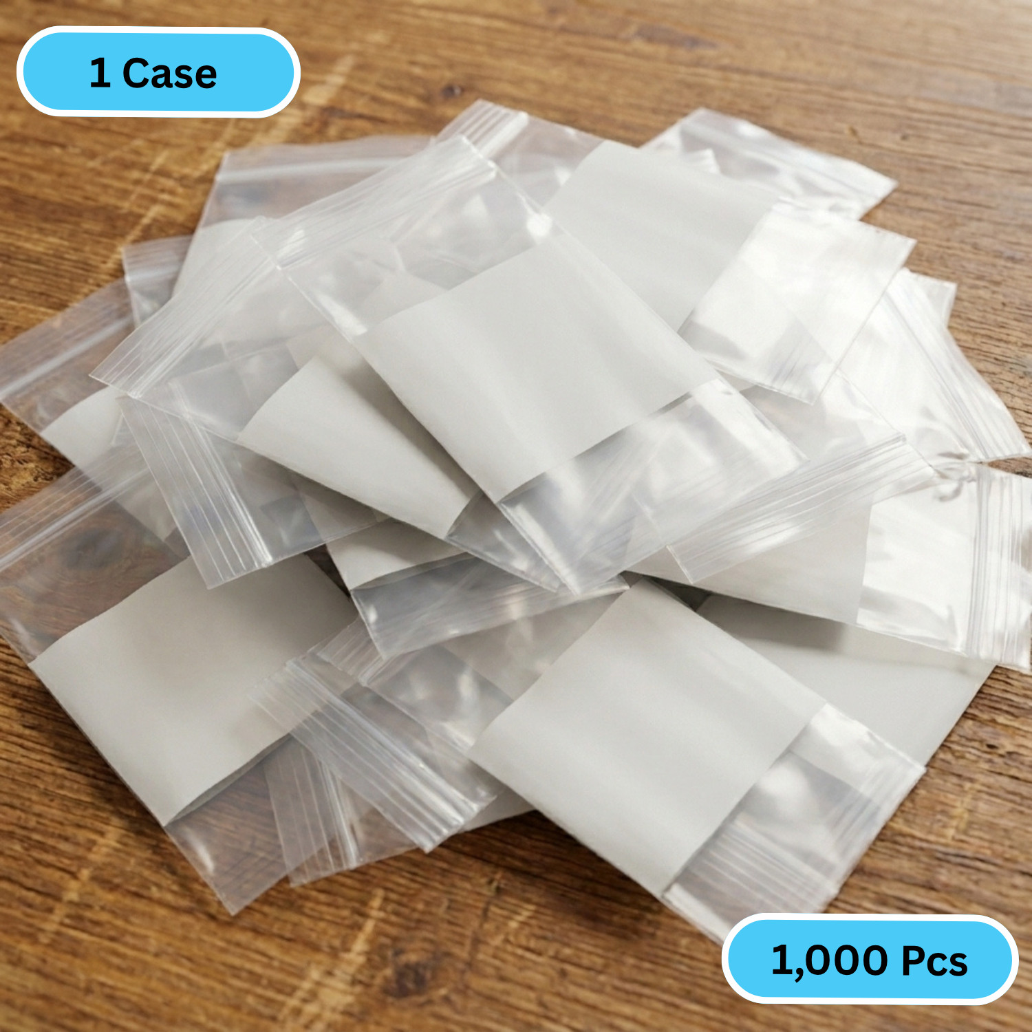 8″x 10″ 2 Mil Reclosable Bag Writeable White Block Water-Resistant 1000 Pcs