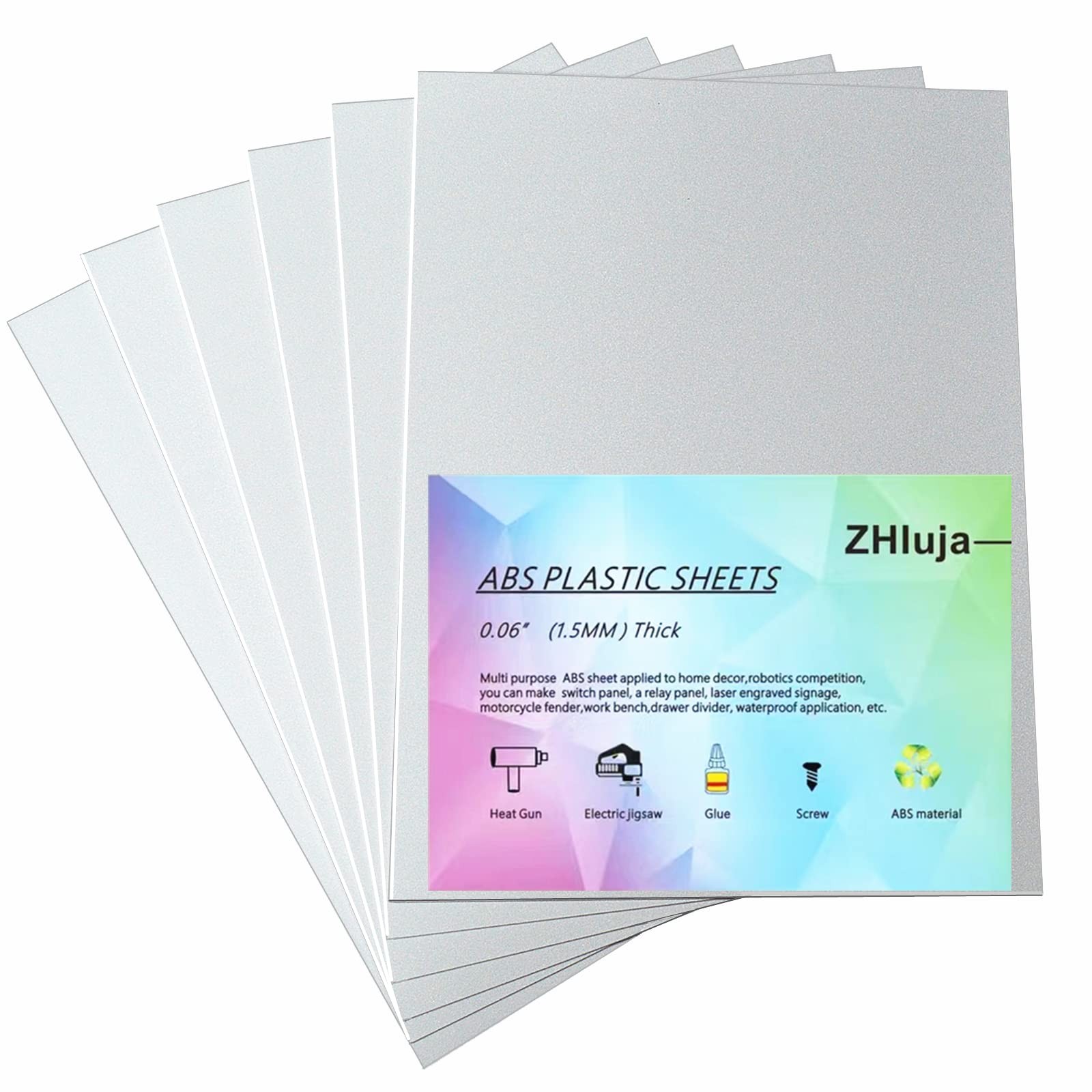6 PCS 12×16 Inch White ABS Plastic Sheets Heat Moldable Panel 0.060 In Thick