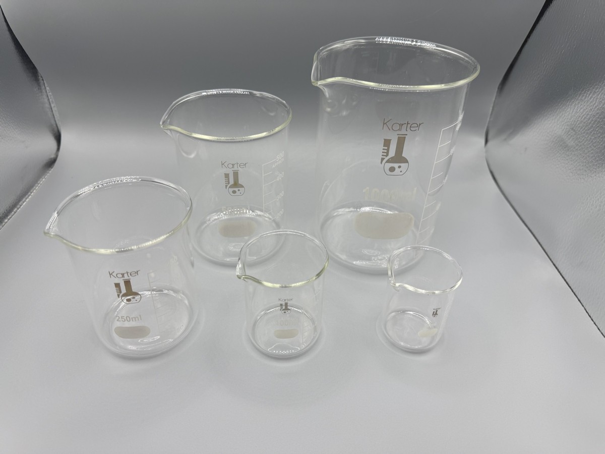Set of 5 Laboratory Glassware Science Lab Chemistry Beaker 50/100/250/500/1000ml