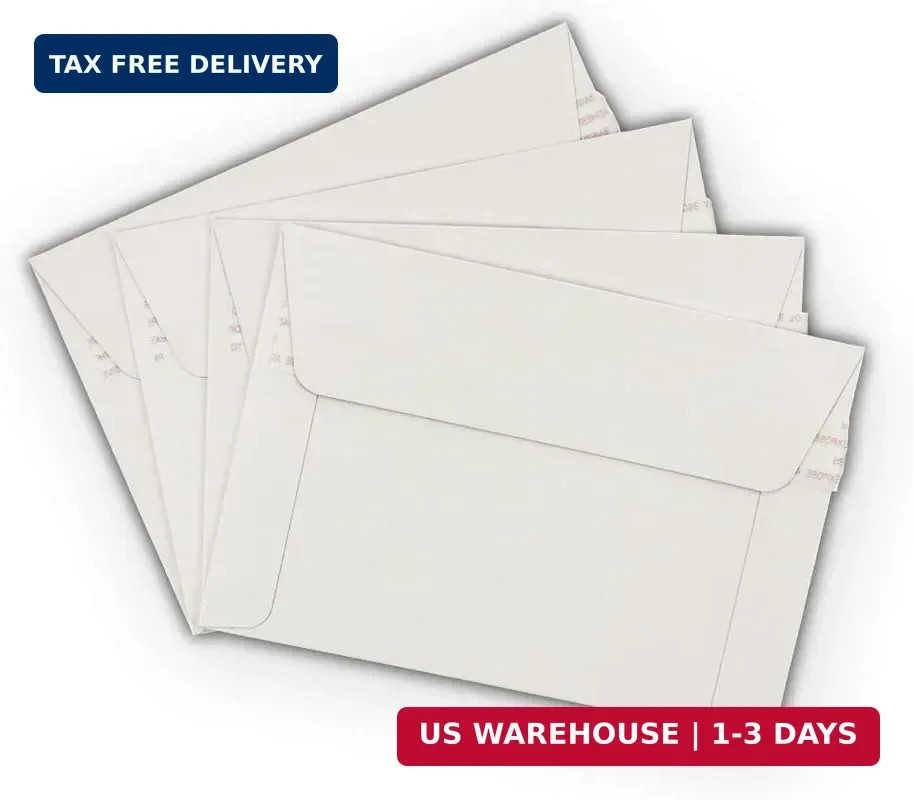 50 EcoSwift 6.5 x 4.5 Rigid Photo Mailers Stay Flats White Cardboard Self Seal E