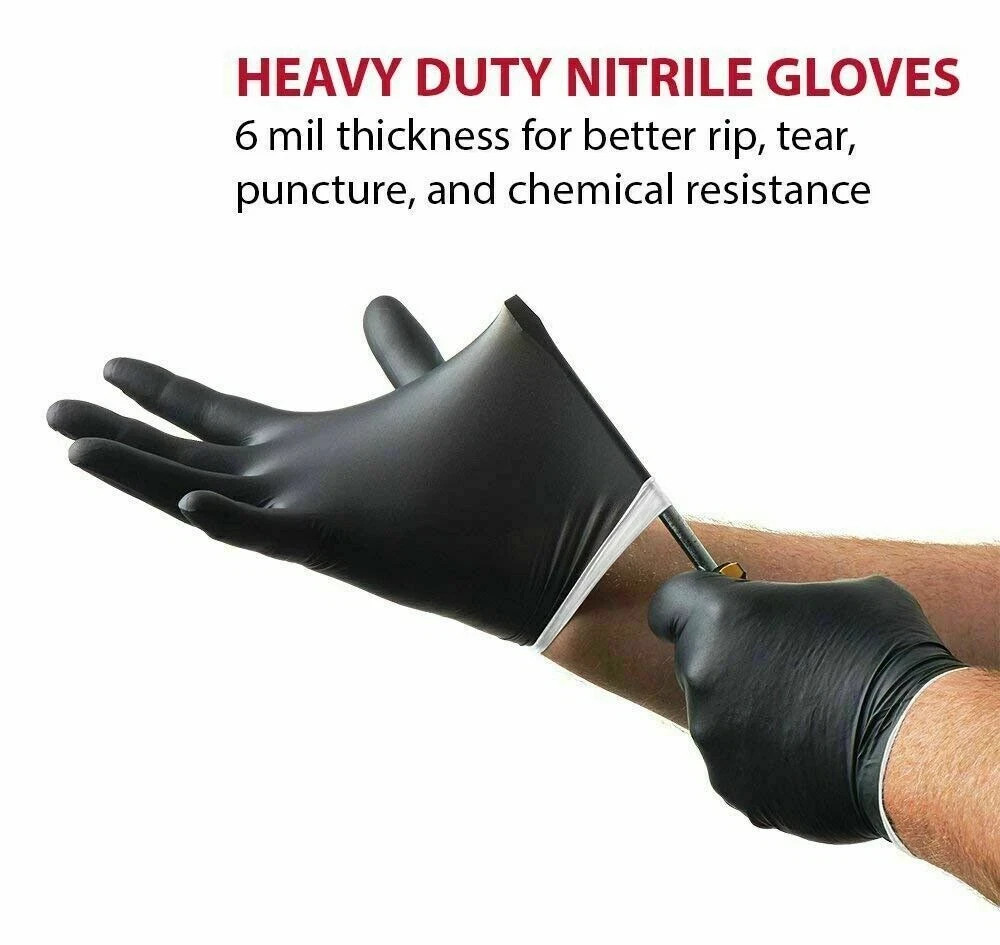 5x VENOM STEEL Nitrile Gloves Rip Resistant Size Fits Most 500 Total