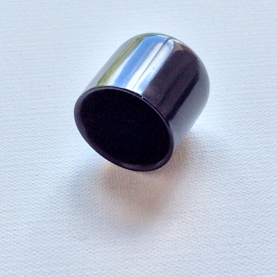 Round Dust Cap Cover ( 1″ ) Black Vinyl For Tube Pipe Wood Plastic Soft Flexible