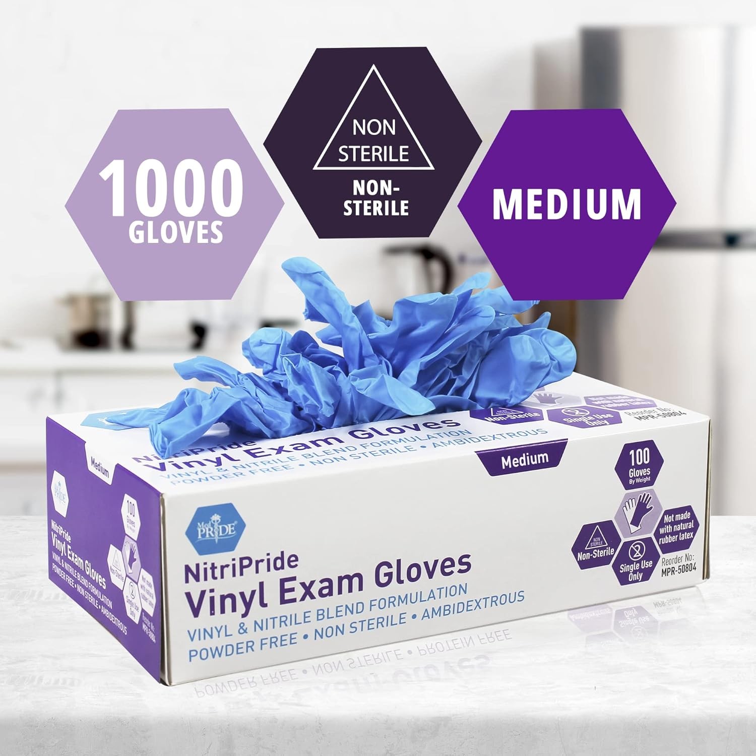 Disposable Nitrile/Vinyl Blend Exam Gloves Powder Free Latex Free Medical Grade