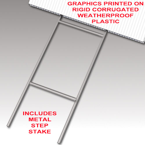 NO PARKING DO NOT BLOCK 18×24 Yard Sign WITH STAKE Corrugated Bandit USA