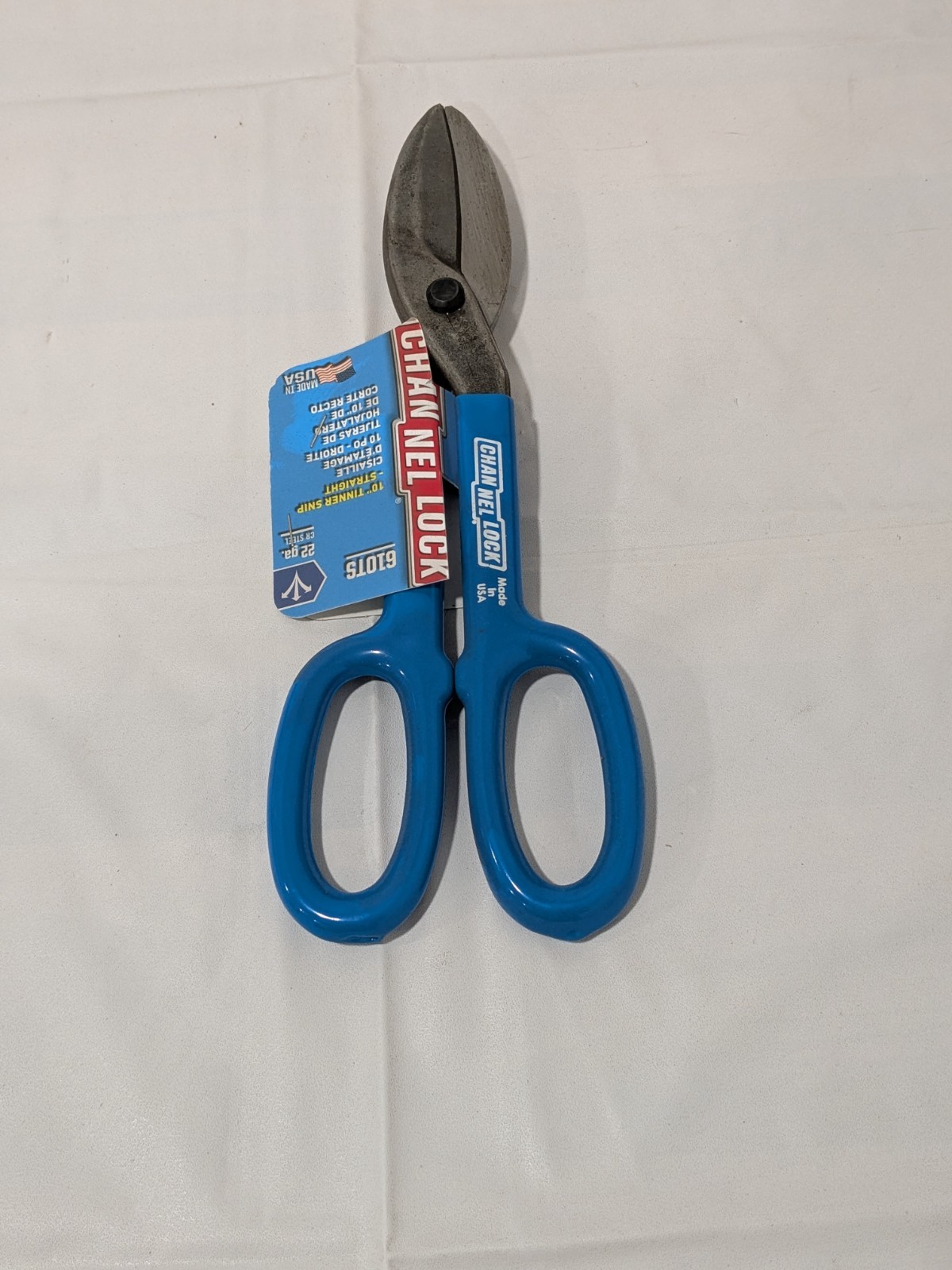 Channellock Tinner’s Snips: 2-1/2″ LOC, High Carbon Steel Blades 610TS