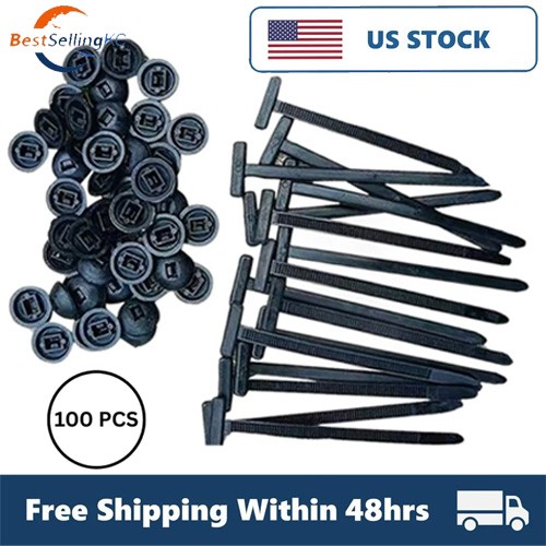 100 PCS Nylon Universal Cable Tie Buckle，Heavy Duty Self-Locking Zip Ties Holder