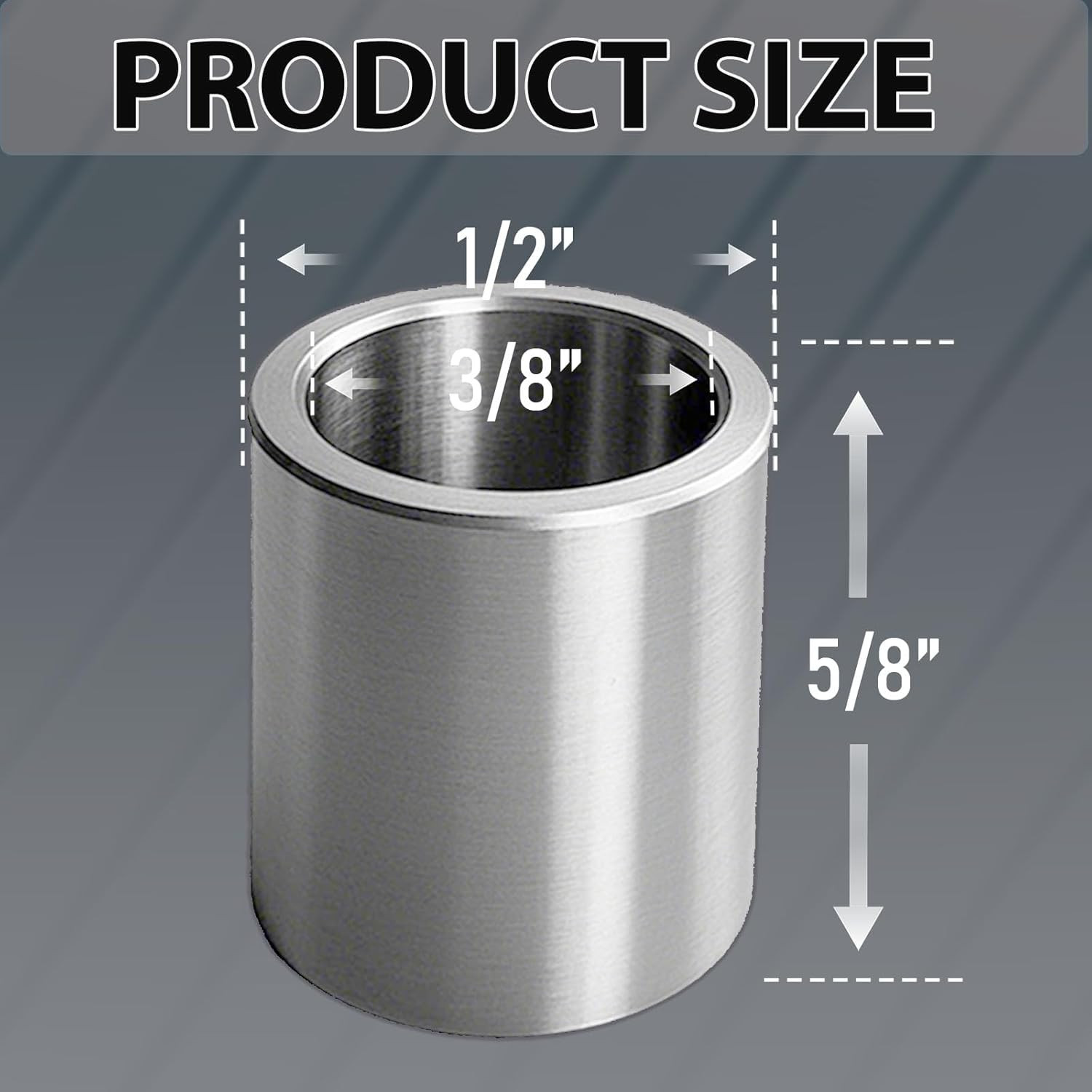 10 Pc Stainless Steel Reducer Bushing Spacer 1/2″ to 3/8″ Standoff Adapter