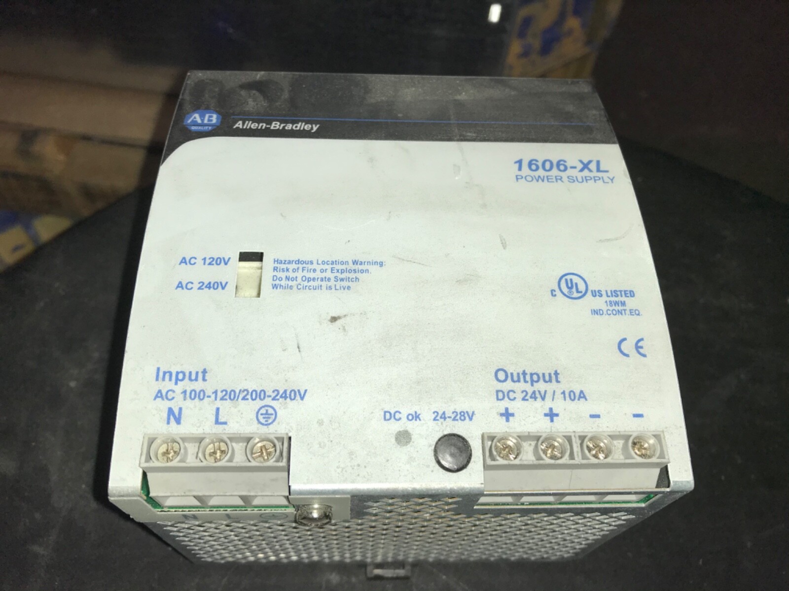 Allen Bradley Power-Supply, #1606-XL240E, power supply, pre-owned, (DR-4689)