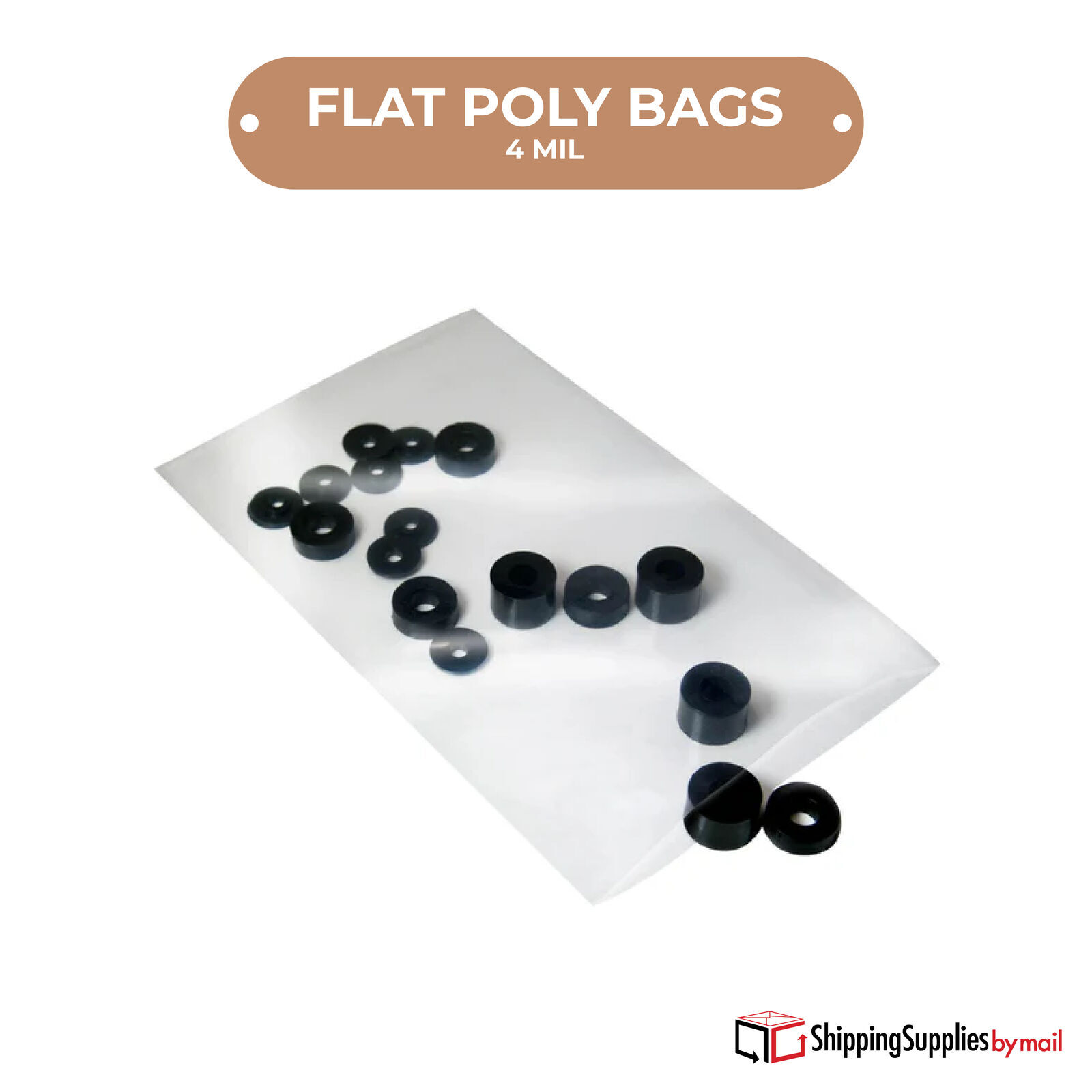 2-10″ Heavy-Duty 4 Mil Flat Poly Bags for Mailing/Shipping Pack 500-1000/Case