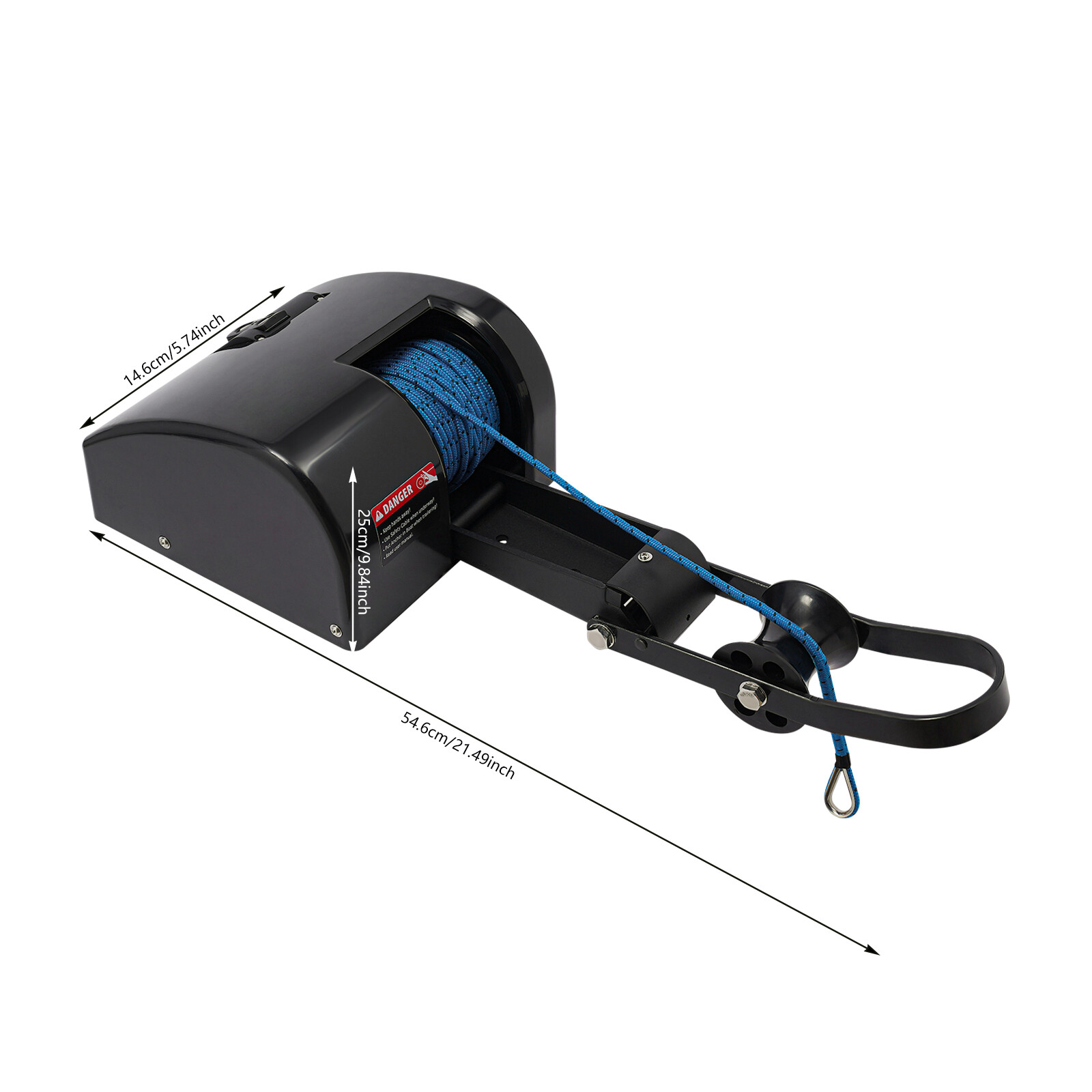 15.88kg Electric Anchor Winch with Roller & Remote Control for Boat Marine Winch