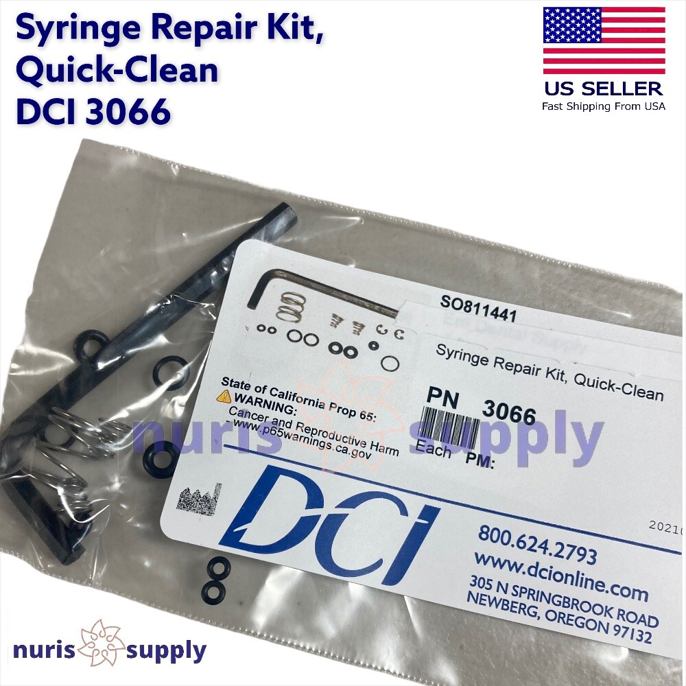 DCI 3066 Air Water Syringe, All Syringe Repair Kit, Quick-Clean