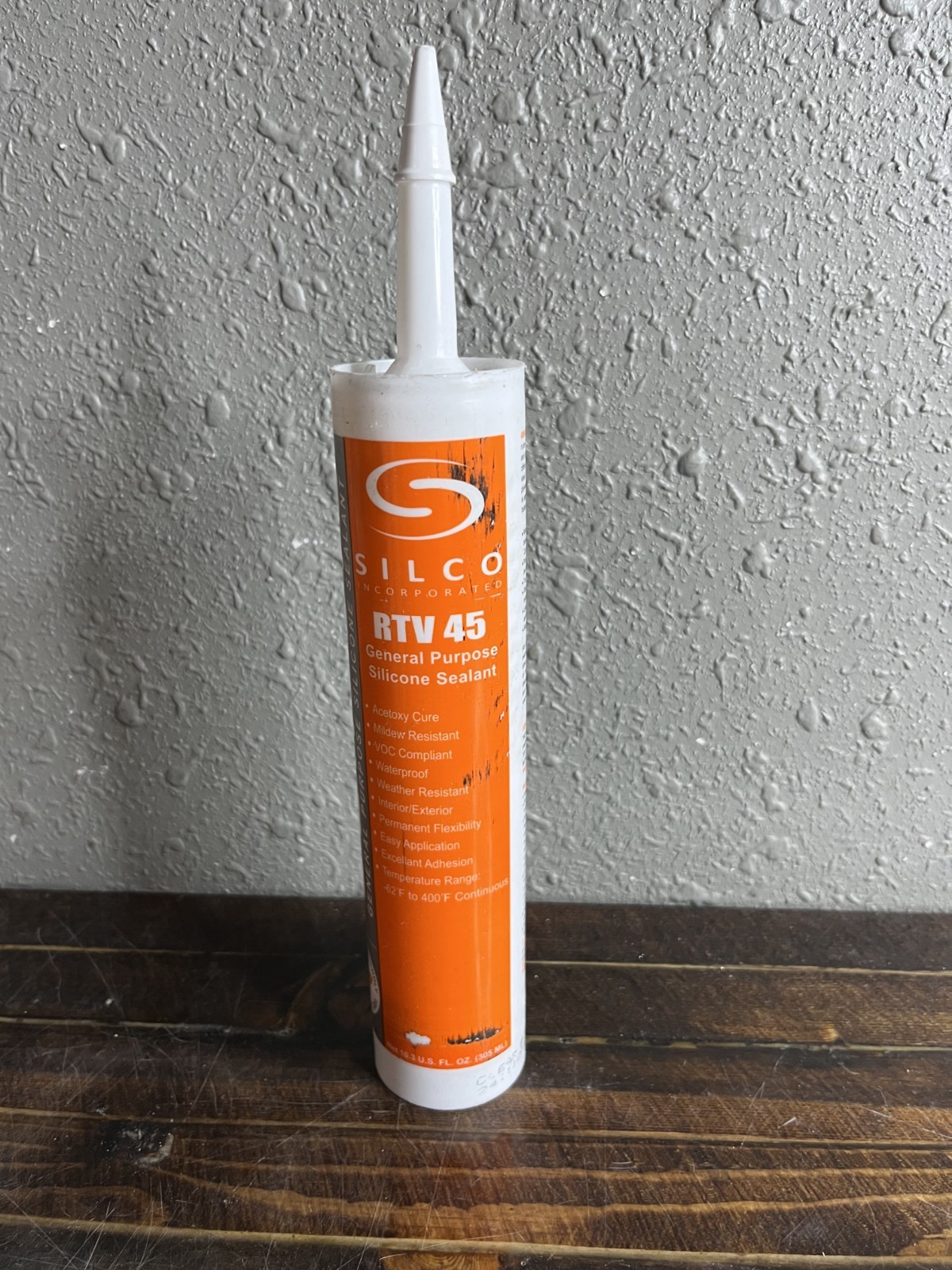 SILCO RTV 45 General Purpose Silicone Sealant Clear10.5oz VOC Compliant EXP 6/25
