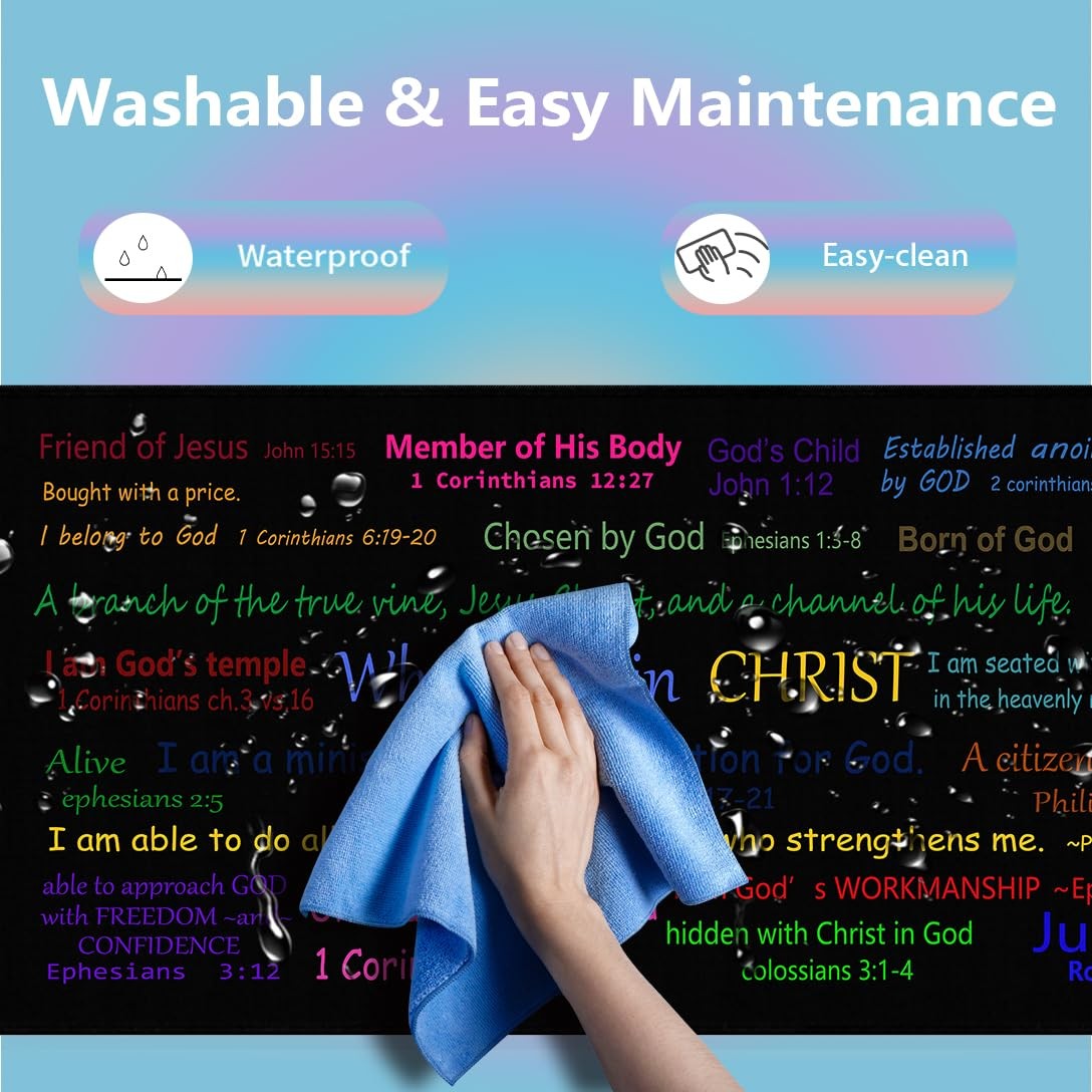 Christian Bible Verse Large Mouse Pad, 31.5L x 15.8W inches, Quotes
