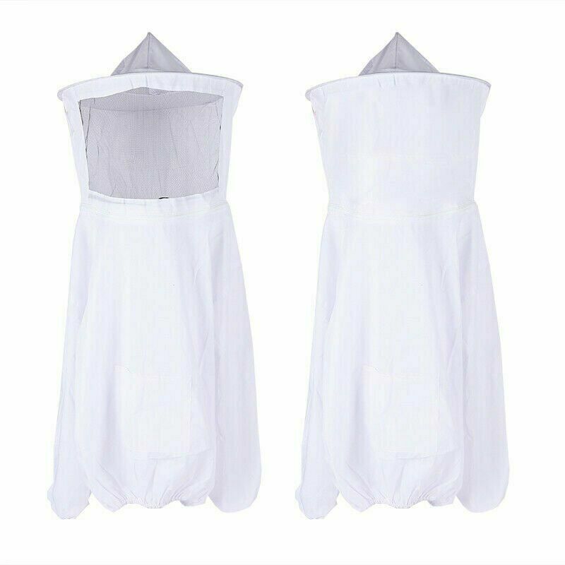 Beekeeping Protective Jacket Veil Suit + Beekeeping Long Sleeve Gloves Set USA