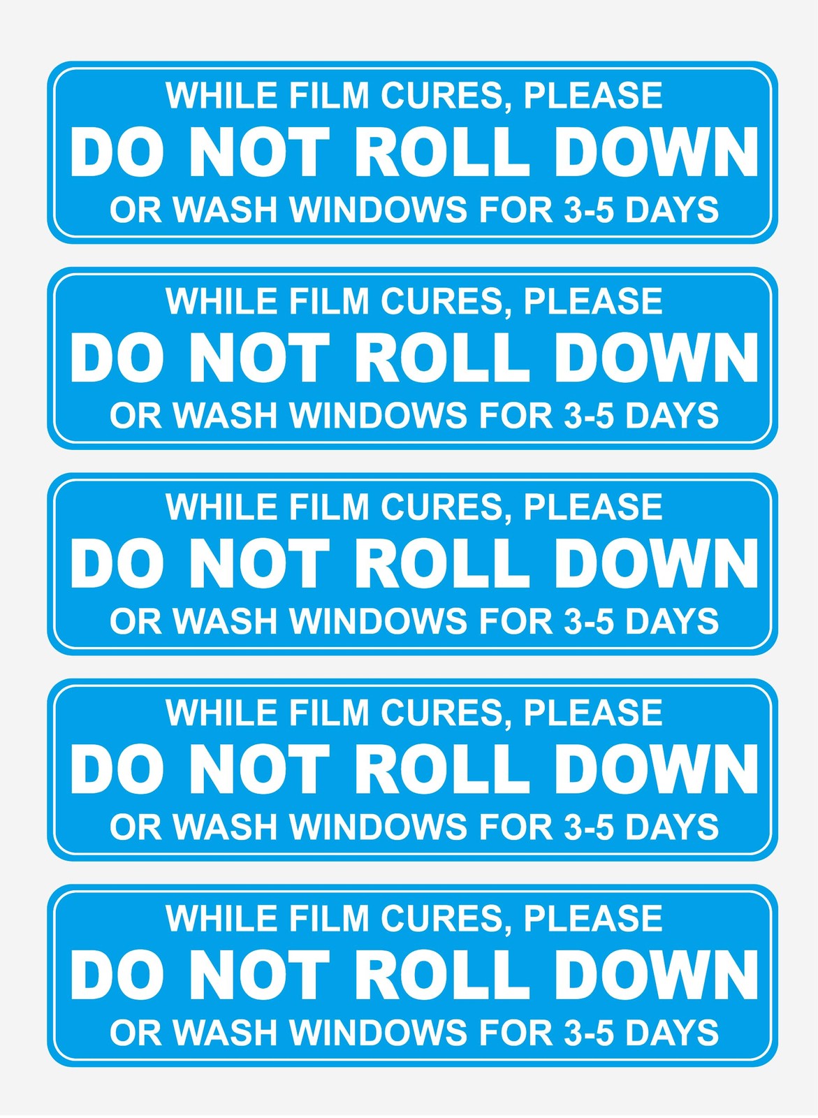 Do Not Roll Down Sticker for Car,1×4 inch 100pcs Please Do Not Roll Down Stic…
