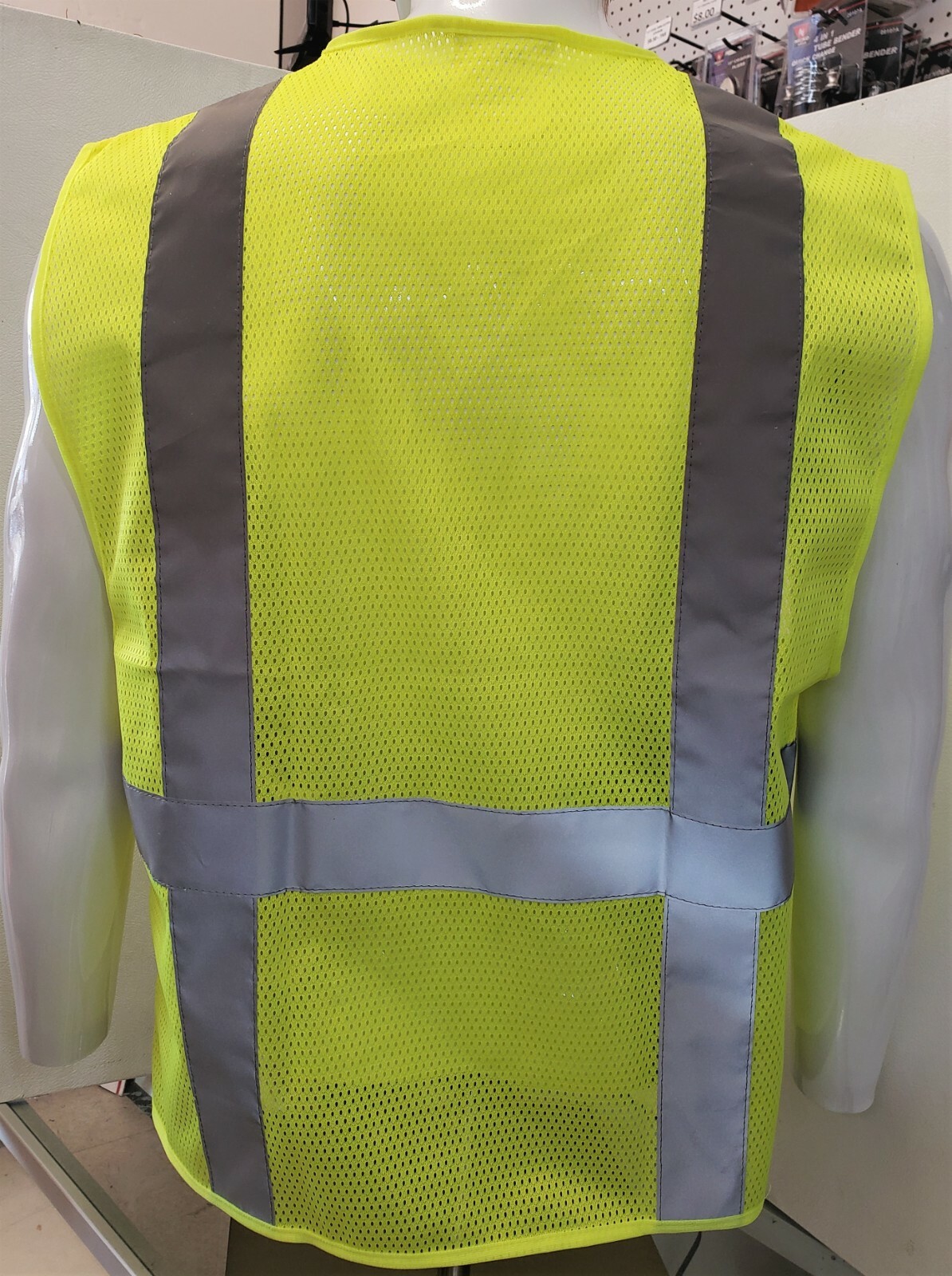 FX Safety Class 2 High Visibility Safety Vest: Solid Lime Front/ Mesh Back