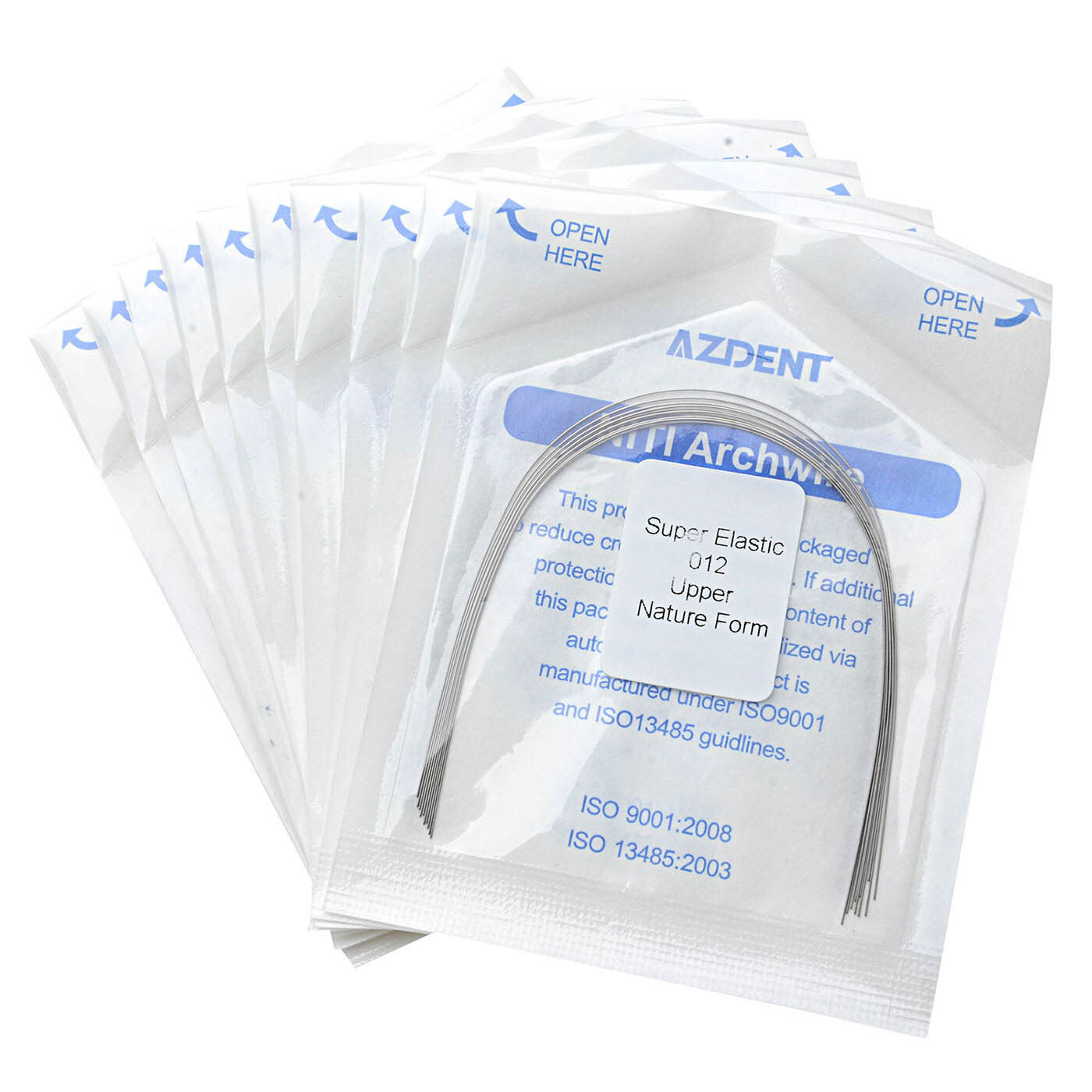 AZDENT Dental Ortho Braces Brackets Mini Roth MBT /Niti Super Elastic Arch Wires