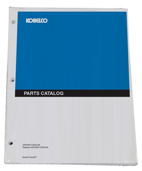 Kobelco SK55SRX Excavator Parts Catalog Manual – Part# S3PS00006ZE01