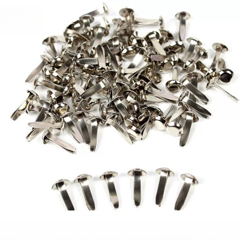 100x Colorful Split Rivets DIY Craft Paper Fasteners Brads Accessory Mini Multi