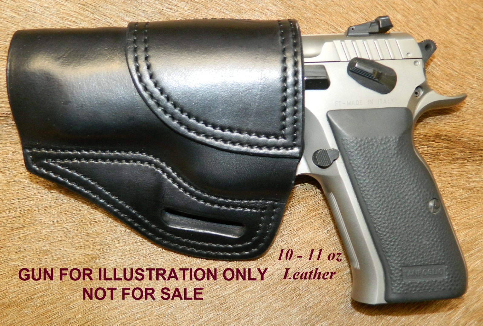 Gary C’s OWB Avenger “XH” LEFT HAND Leather HOLSTER EAA Witness FS Steel w Rail