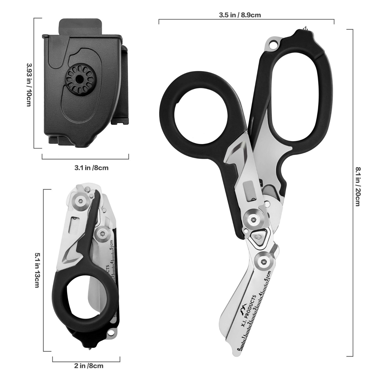 Emergency Trauma Shears Medic Emt Heavy Duty Multi Purpose Shears Black Handle