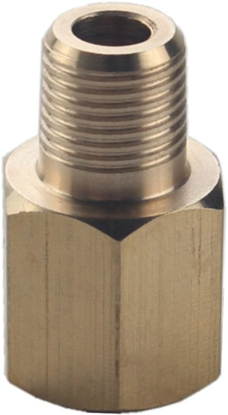 Dewhel Brass 1/8 NPT Female to 1/8 BSPT Male Gauge Sensor Sender Thread Adapter