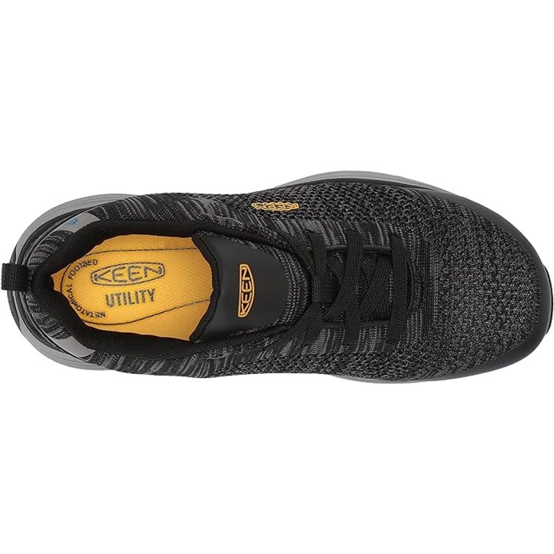 Keen Womens size 6.5M Sparta Black Grey Alloy Toe ESD Work Shoes ~ runs small