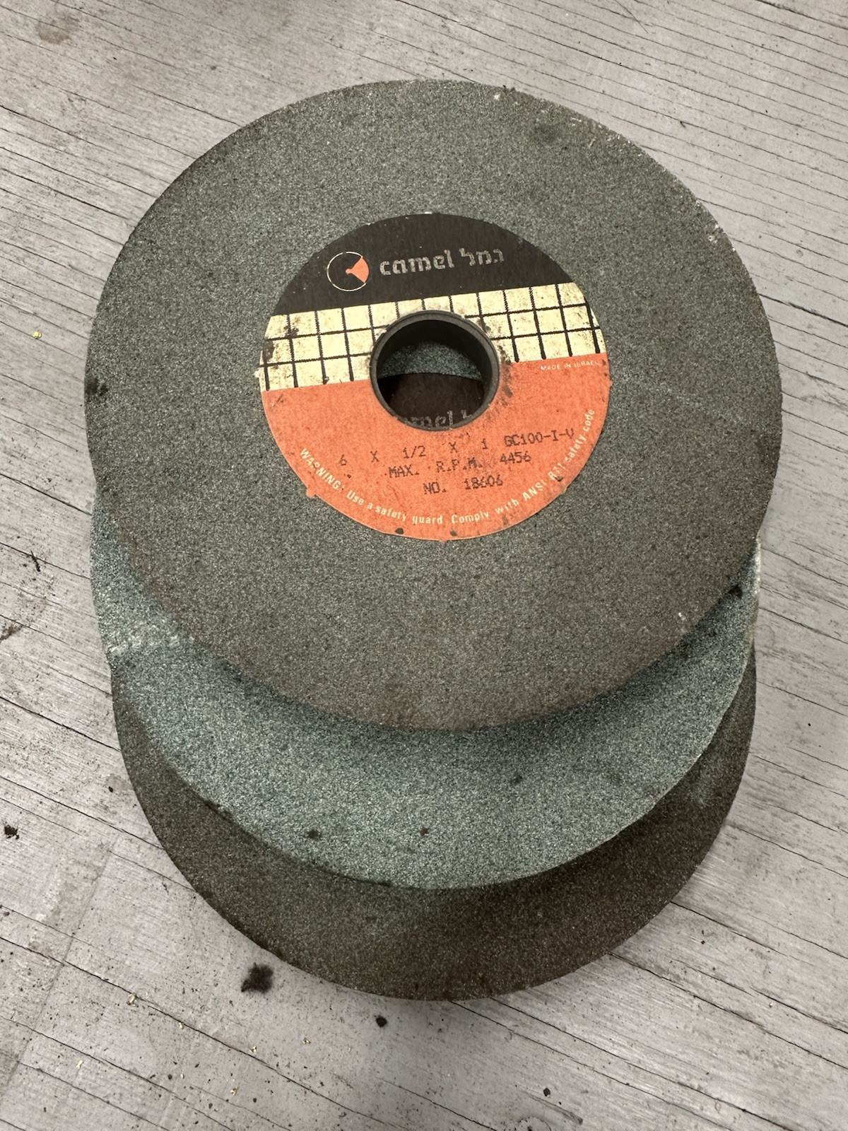 (1) 6″x1″x1″ 100Grit Green Silicon Carbide Type1 Grinding Wheel GC100-I-V #38509